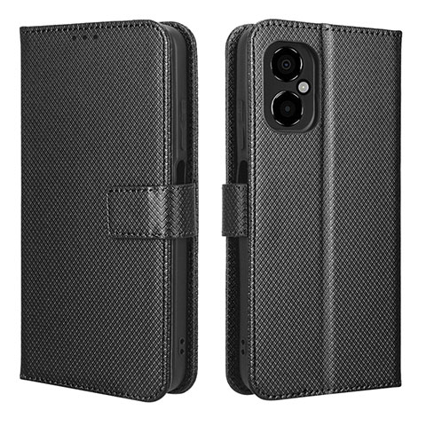 Funda de Cuero Cartera con Soporte Carcasa BY1 para Xiaomi Poco M4 5G Negro