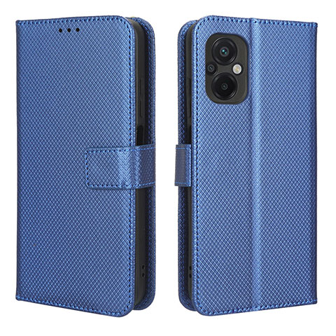 Funda de Cuero Cartera con Soporte Carcasa BY1 para Xiaomi Poco M5 4G Azul