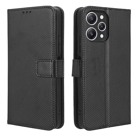 Funda de Cuero Cartera con Soporte Carcasa BY1 para Xiaomi Redmi 12 4G Negro