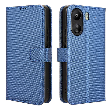 Funda de Cuero Cartera con Soporte Carcasa BY1 para Xiaomi Redmi 13C Azul