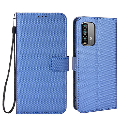 Funda de Cuero Cartera con Soporte Carcasa BY1 para Xiaomi Redmi 9 Power Azul