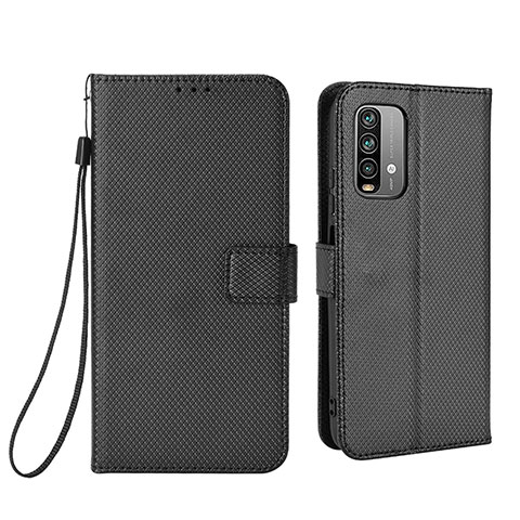 Funda de Cuero Cartera con Soporte Carcasa BY1 para Xiaomi Redmi 9T 4G Negro