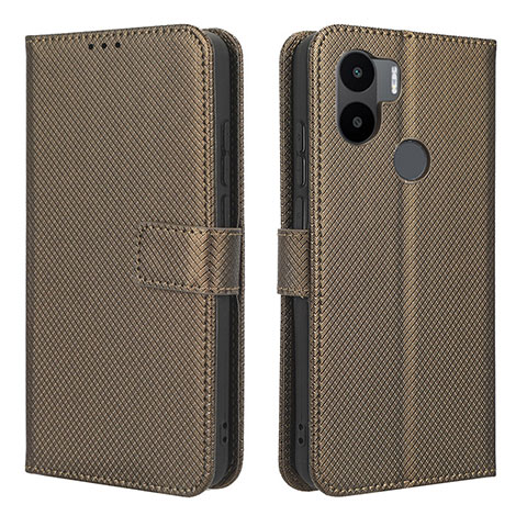 Funda de Cuero Cartera con Soporte Carcasa BY1 para Xiaomi Redmi A1 Plus Marron