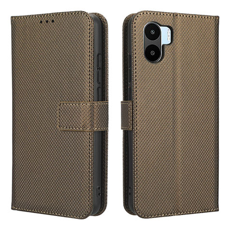 Funda de Cuero Cartera con Soporte Carcasa BY1 para Xiaomi Redmi A2 Plus Marron