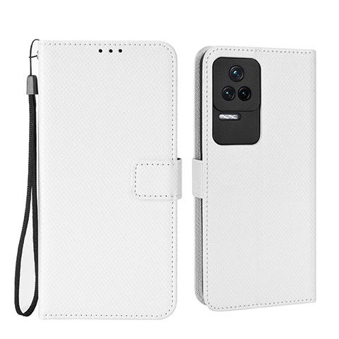 Funda de Cuero Cartera con Soporte Carcasa BY1 para Xiaomi Redmi K50 5G Blanco