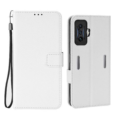 Funda de Cuero Cartera con Soporte Carcasa BY1 para Xiaomi Redmi K50 Gaming 5G Blanco