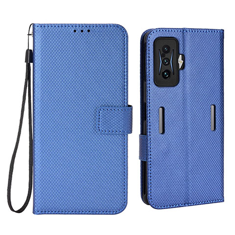 Funda de Cuero Cartera con Soporte Carcasa BY1 para Xiaomi Redmi K50 Gaming AMG F1 5G Azul