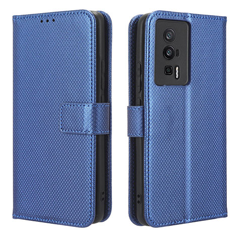 Funda de Cuero Cartera con Soporte Carcasa BY1 para Xiaomi Redmi K60 5G Azul