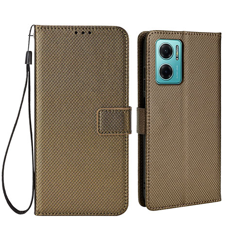 Funda de Cuero Cartera con Soporte Carcasa BY1 para Xiaomi Redmi Note 11E 5G Marron