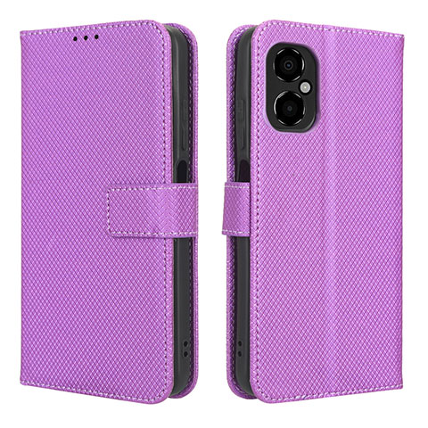 Funda de Cuero Cartera con Soporte Carcasa BY1 para Xiaomi Redmi Note 11R 5G Morado