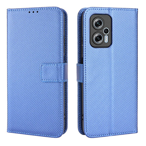 Funda de Cuero Cartera con Soporte Carcasa BY1 para Xiaomi Redmi Note 11T Pro+ Plus 5G Azul