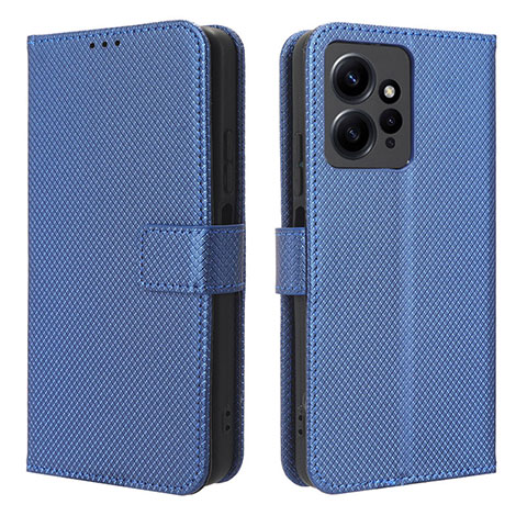 Funda de Cuero Cartera con Soporte Carcasa BY1 para Xiaomi Redmi Note 12 4G Azul