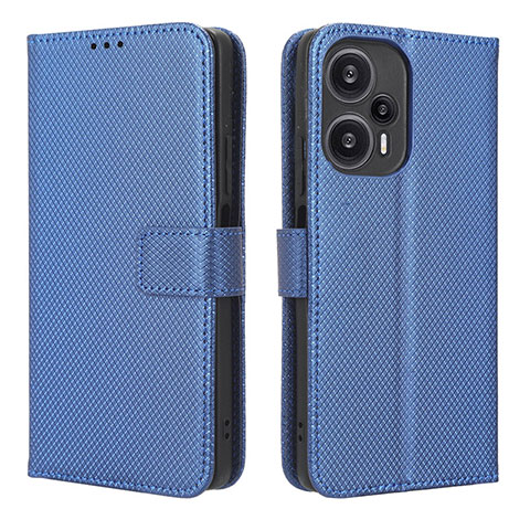 Funda de Cuero Cartera con Soporte Carcasa BY1 para Xiaomi Redmi Note 12 Turbo 5G Azul