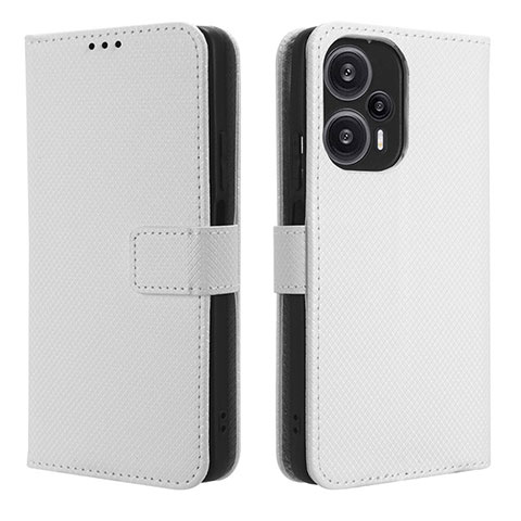 Funda de Cuero Cartera con Soporte Carcasa BY1 para Xiaomi Redmi Note 12 Turbo 5G Blanco