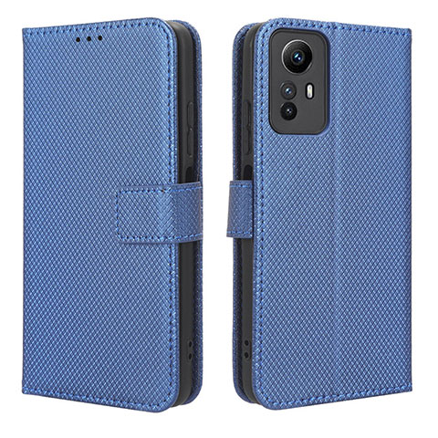 Funda de Cuero Cartera con Soporte Carcasa BY1 para Xiaomi Redmi Note 12S Azul