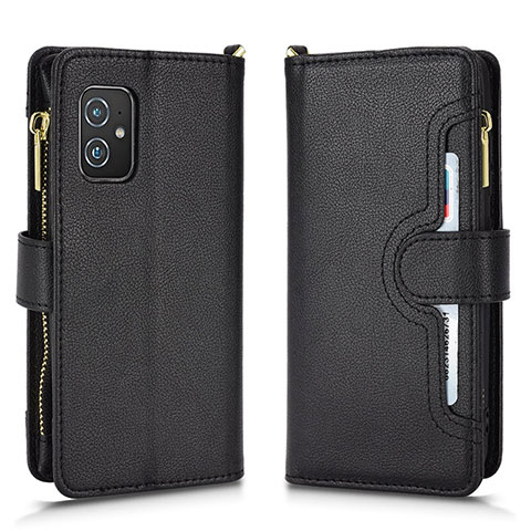 Funda de Cuero Cartera con Soporte Carcasa BY2 para Asus Zenfone 8 ZS590KS Negro