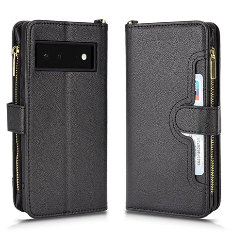 Funda de Cuero Cartera con Soporte Carcasa BY2 para Google Pixel 6 5G Negro