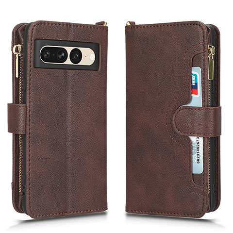 Funda de Cuero Cartera con Soporte Carcasa BY2 para Google Pixel 7 Pro 5G Marron