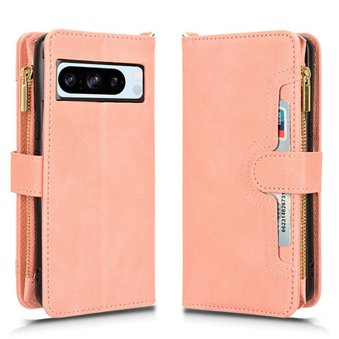 Funda de Cuero Cartera con Soporte Carcasa BY2 para Google Pixel 8 Pro 5G Oro Rosa