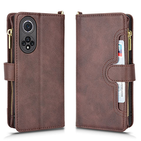 Funda de Cuero Cartera con Soporte Carcasa BY2 para Huawei Honor 50 5G Marron