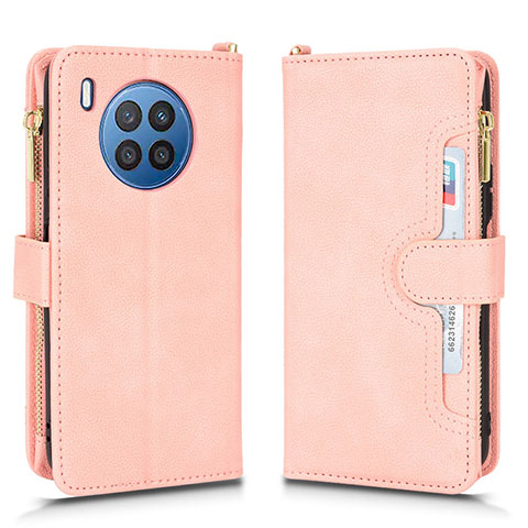 Funda de Cuero Cartera con Soporte Carcasa BY2 para Huawei Nova 8i Oro Rosa