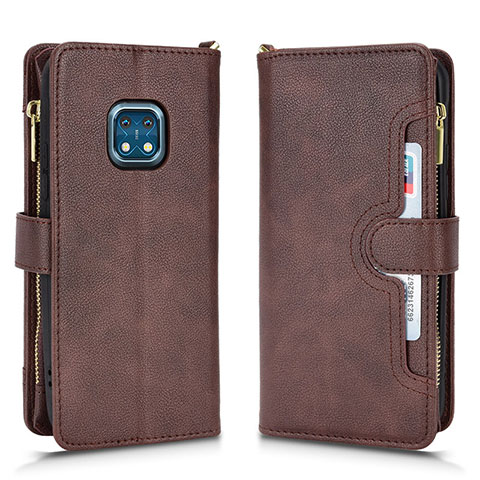 Funda de Cuero Cartera con Soporte Carcasa BY2 para Nokia XR20 Marron