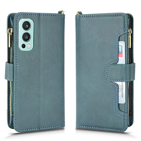 Funda de Cuero Cartera con Soporte Carcasa BY2 para OnePlus Nord 2 5G Verde