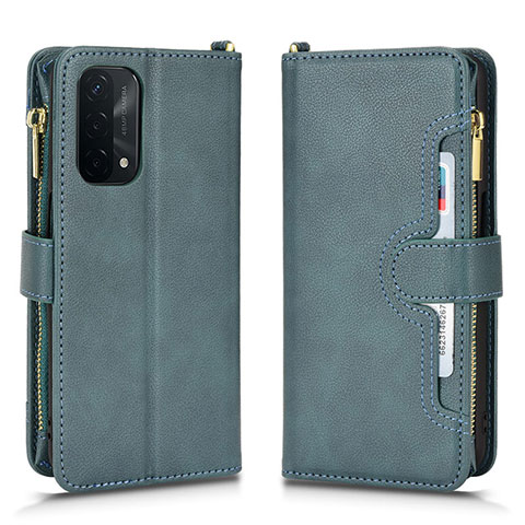 Funda de Cuero Cartera con Soporte Carcasa BY2 para Oppo A74 5G Verde