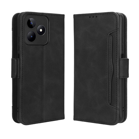 Funda de Cuero Cartera con Soporte Carcasa BY2 para Realme C67 Negro