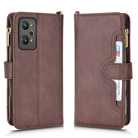 Funda de Cuero Cartera con Soporte Carcasa BY2 para Realme GT Neo 3T 5G Marron