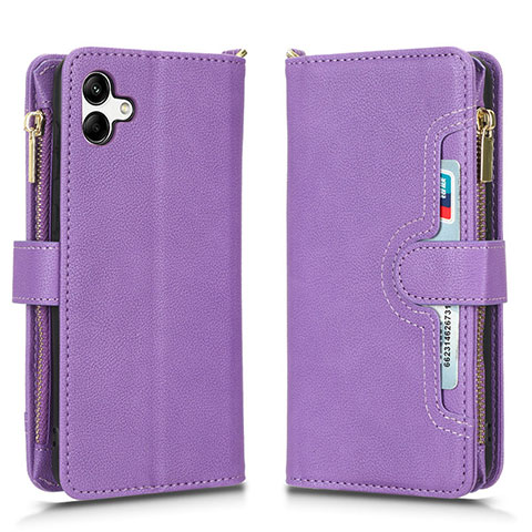 Funda de Cuero Cartera con Soporte Carcasa BY2 para Samsung Galaxy A04 4G Morado