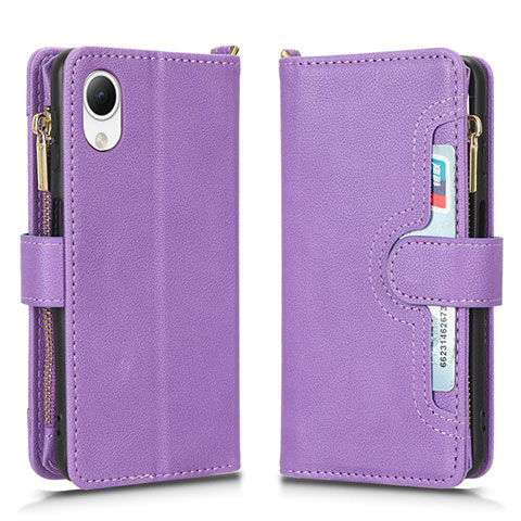 Funda de Cuero Cartera con Soporte Carcasa BY2 para Samsung Galaxy A23s Morado