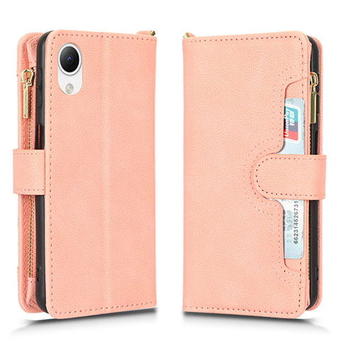 Funda de Cuero Cartera con Soporte Carcasa BY2 para Samsung Galaxy A23s Oro Rosa