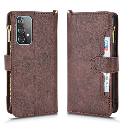 Funda de Cuero Cartera con Soporte Carcasa BY2 para Samsung Galaxy A52 5G Marron