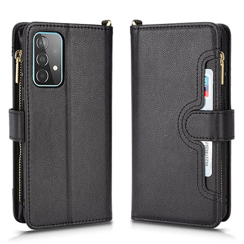 Funda de Cuero Cartera con Soporte Carcasa BY2 para Samsung Galaxy A52 5G Negro