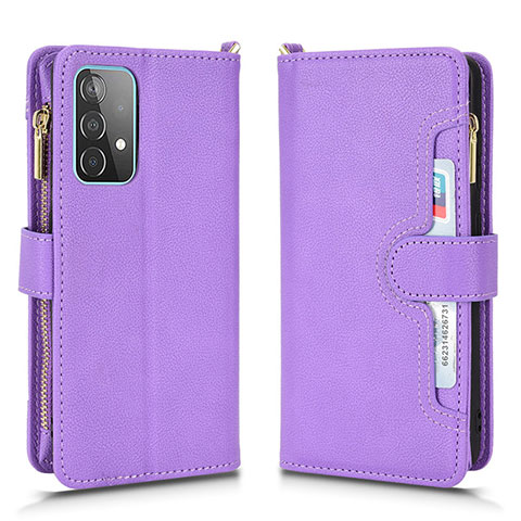 Funda de Cuero Cartera con Soporte Carcasa BY2 para Samsung Galaxy A52s 5G Morado