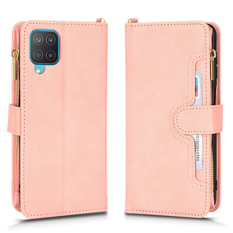 Funda de Cuero Cartera con Soporte Carcasa BY2 para Samsung Galaxy M12 Oro Rosa