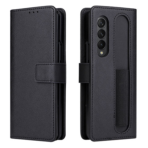 Funda de Cuero Cartera con Soporte Carcasa BY2 para Samsung Galaxy Z Fold3 5G Negro