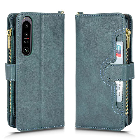 Funda de Cuero Cartera con Soporte Carcasa BY2 para Sony Xperia 1 IV SO-51C Verde