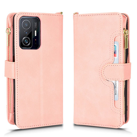 Funda de Cuero Cartera con Soporte Carcasa BY2 para Xiaomi Mi 11T 5G Oro Rosa