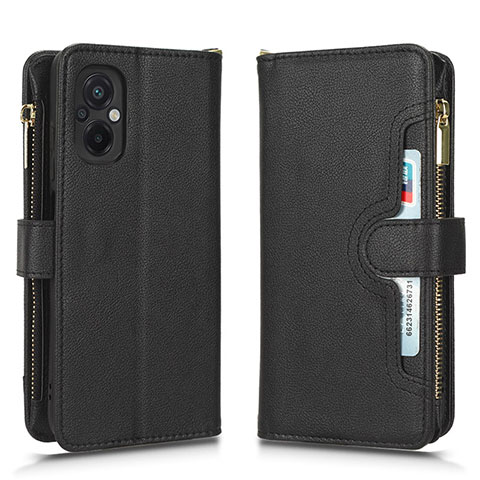 Funda de Cuero Cartera con Soporte Carcasa BY2 para Xiaomi Poco M5 4G Negro