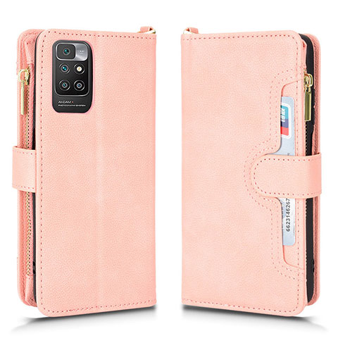 Funda de Cuero Cartera con Soporte Carcasa BY2 para Xiaomi Redmi Note 11 4G (2021) Oro Rosa