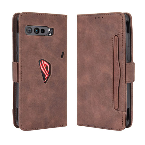 Funda de Cuero Cartera con Soporte Carcasa BY3 para Asus ROG Phone 3 Marron