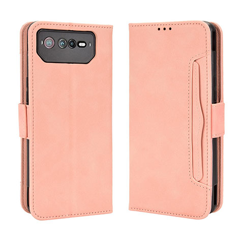 Funda de Cuero Cartera con Soporte Carcasa BY3 para Asus ROG Phone 6 Pro Rosa