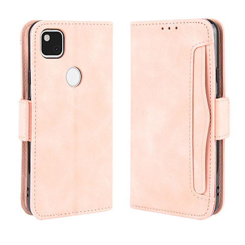 Funda de Cuero Cartera con Soporte Carcasa BY3 para Google Pixel 4a Rosa