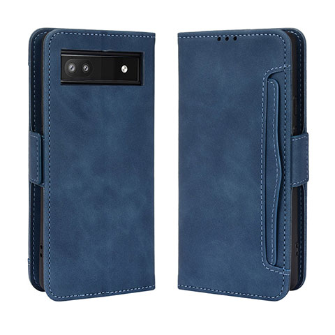 Funda de Cuero Cartera con Soporte Carcasa BY3 para Google Pixel 6a 5G Azul