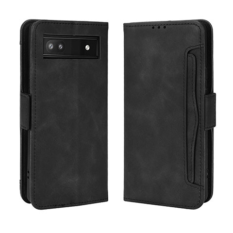 Funda de Cuero Cartera con Soporte Carcasa BY3 para Google Pixel 6a 5G Negro