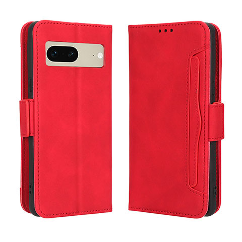 Funda de Cuero Cartera con Soporte Carcasa BY3 para Google Pixel 7 5G Rojo