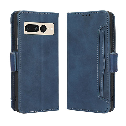 Funda de Cuero Cartera con Soporte Carcasa BY3 para Google Pixel 7 Pro 5G Azul