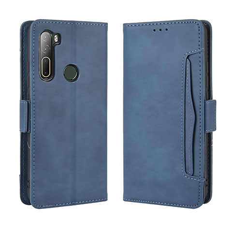 Funda de Cuero Cartera con Soporte Carcasa BY3 para HTC U20 5G Azul